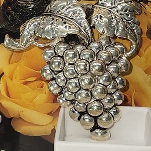 #1588, PRECIOUS VINTAGE BROOCH SIGNED (M J) 2.75"